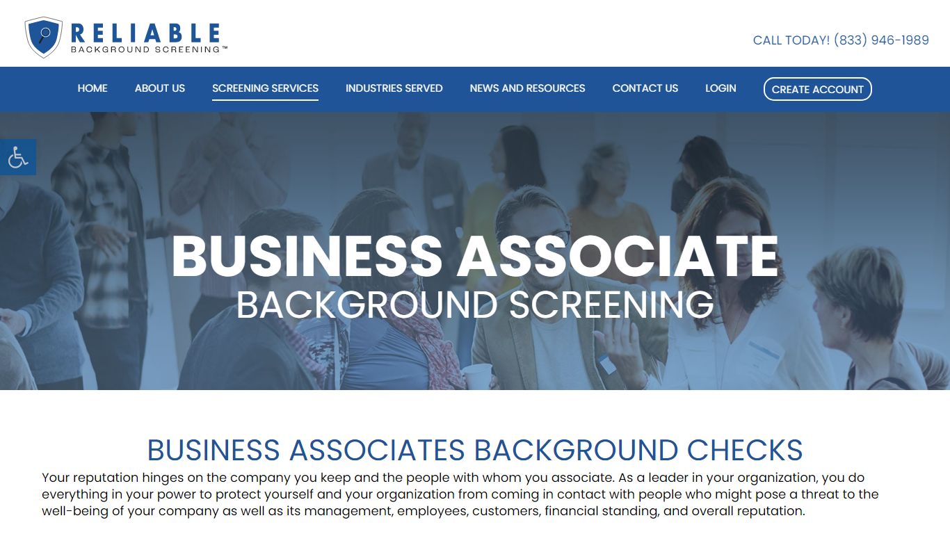 BUSINESS ASSOCIATES BACKGROUND CHECKS - Reliable Background Screening